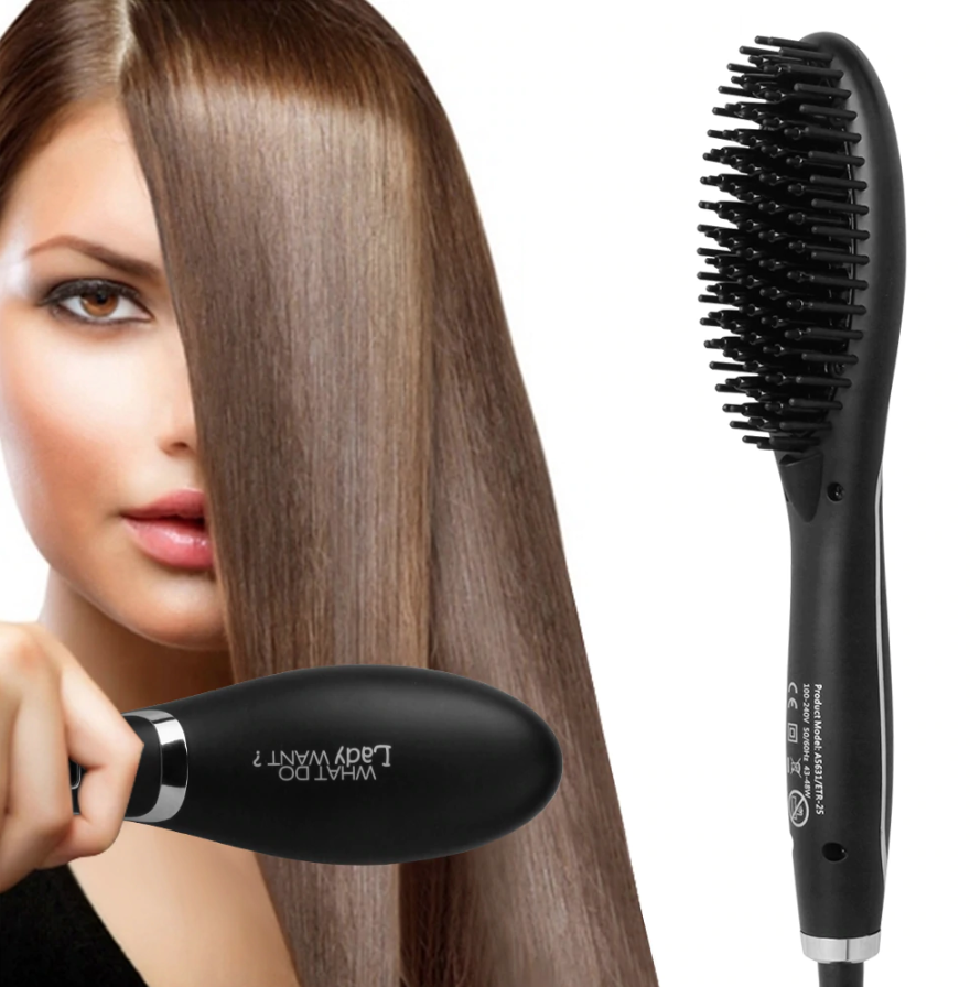 ceramic hair straightening brush