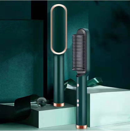 2-in-1 hair straightener comb