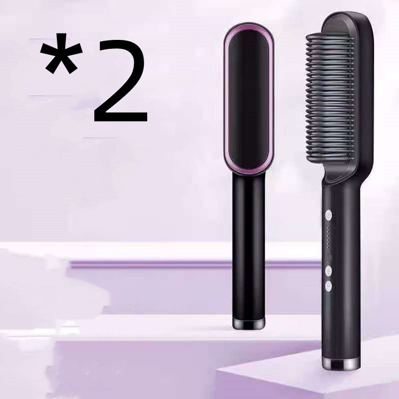 2-in-1 hair straightener comb