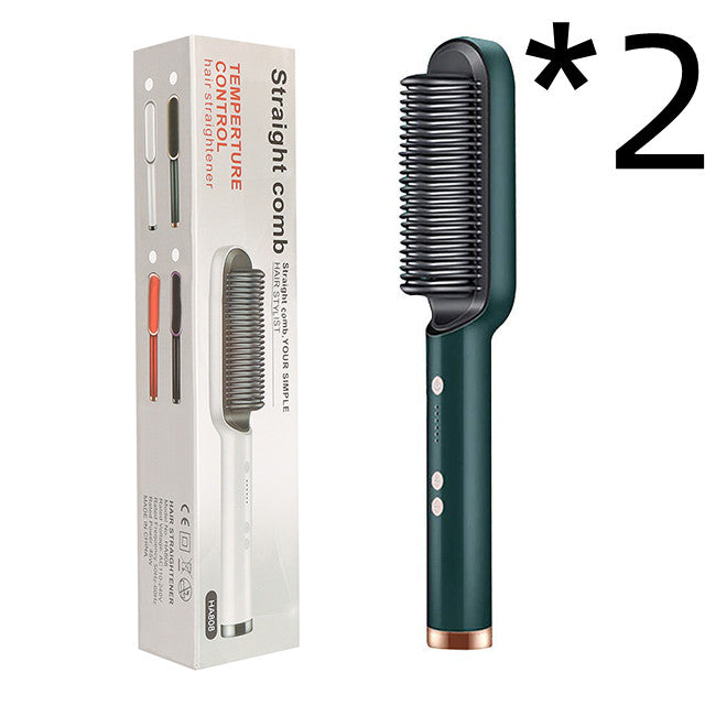 2-in-1 hair straightener comb