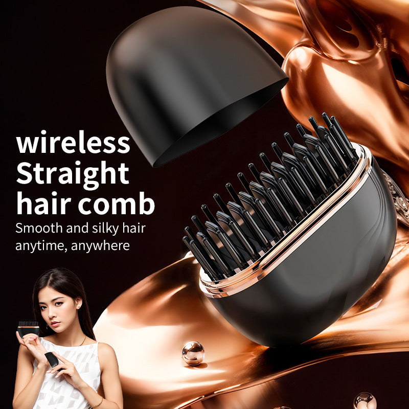 mini hair straightening comb wireless portable styling