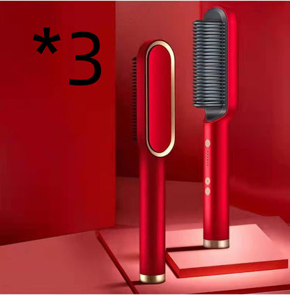 2-in-1 hair straightener comb