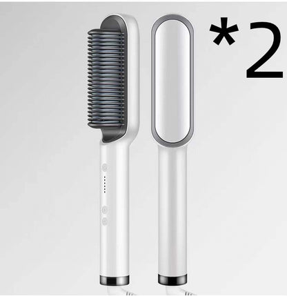 2-in-1 hair straightener comb