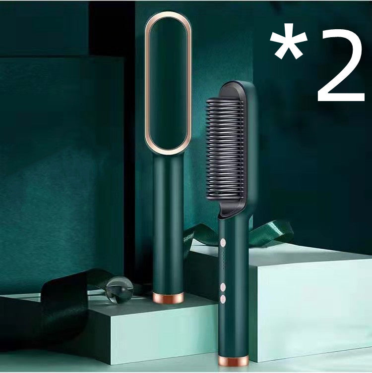 2-in-1 hair straightener comb