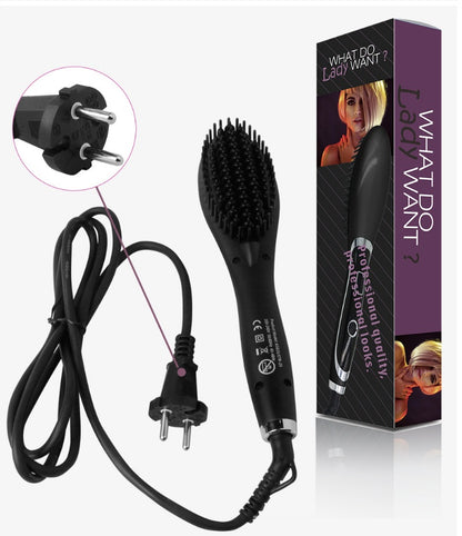 ceramic hair straightening brush