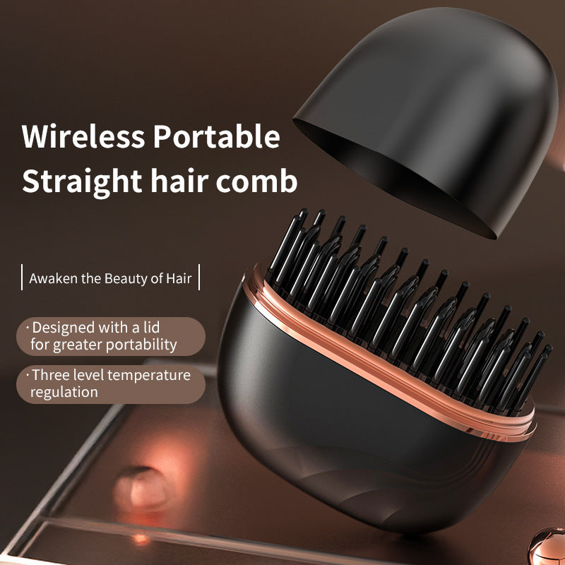 mini hair straightening comb wireless portable styling