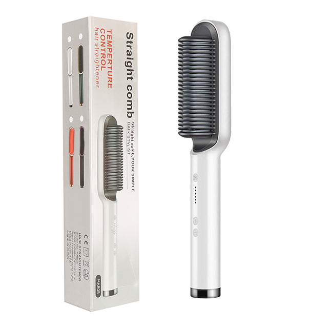 2-in-1 hair straightener comb