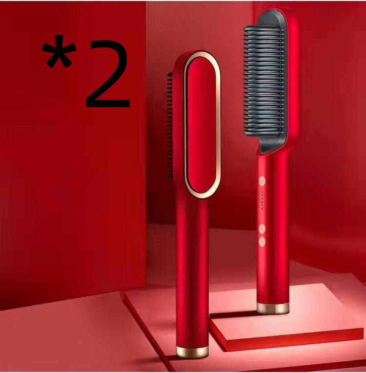 2-in-1 hair straightener comb