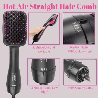 Viralia AirGlow 3 en 1 – Cepillo Secador y Alisador Profesional