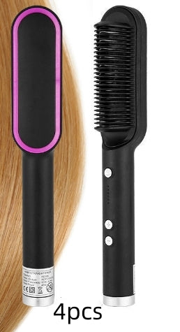 2-in-1 hair straightener comb