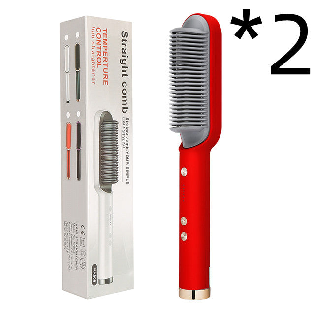 2-in-1 hair straightener comb