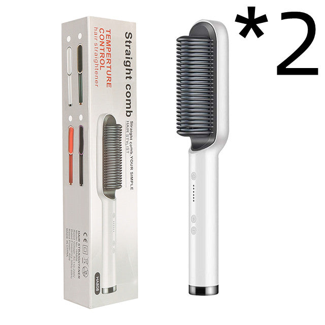 2-in-1 hair straightener comb