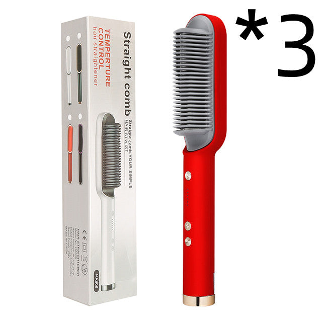 2-in-1 hair straightener comb